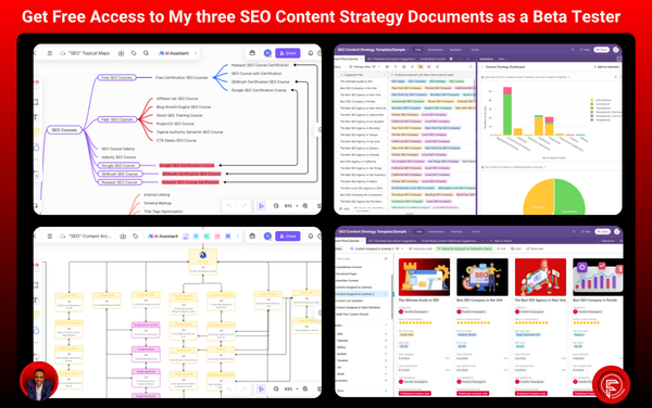 Get Free Access to My three SEO Content Strategy Documents as a Beta Tester